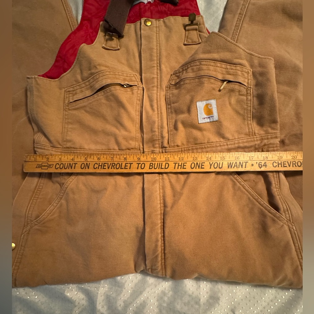 VTG Carhartt Duck Quilt Lined Double Knee Overall 36 x 29 - Picture 2 of 12